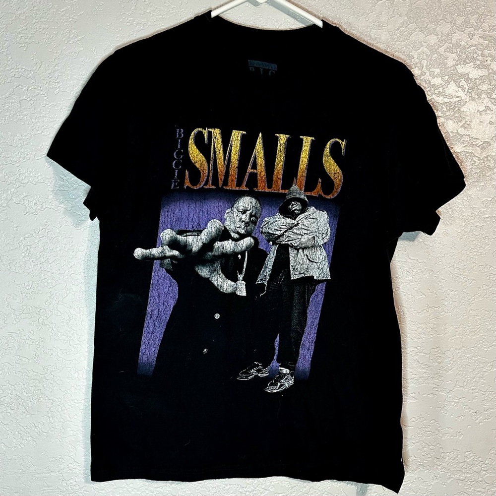 The Notorious BIG Biggie Smalls Shirt Mens Medium Black Graphic Short Sleeve